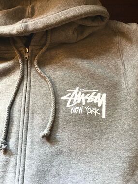🆕 Stussy Stock New York Chapter Full Zip Hooded Sweatshirt Large